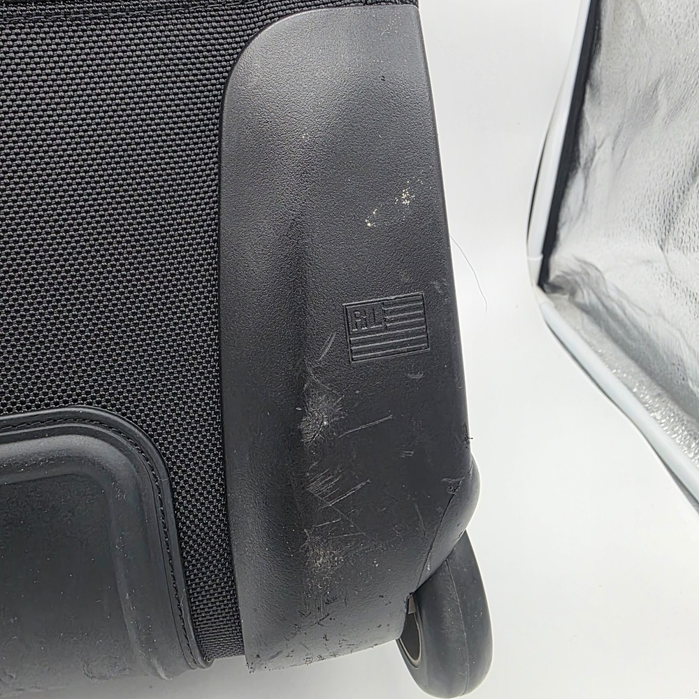 Ralph Lauren Polo Sport Roller Duffle Luggage‎ Bag Black Silver - Picture 8 of 16